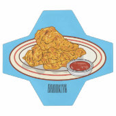 フライドチキンカートゥーンイラストレーション サッカーボール (フラット)