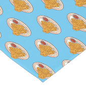 フライドチキンカートゥーンイラストレーション ショートテーブルランナー (コーナー)