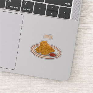 フライドチキンカートゥーンイラストレーション シール