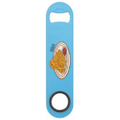 フライドチキンカートゥーンイラストレーション スピード栓抜き (正面)