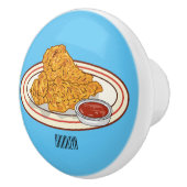 フライドチキンカートゥーンイラストレーション セラミックノブ (右)