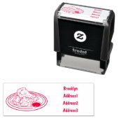 フライドチキンカートゥーンイラストレーション セルフインキングスタンプ (インサイチュ)