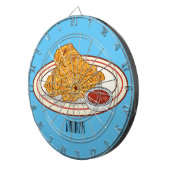 フライドチキンカートゥーンイラストレーション ダーツボード (正面右)