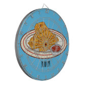 フライドチキンカートゥーンイラストレーション ダーツボード (正面左)