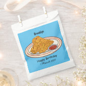 フライドチキンカートゥーンイラストレーション フェイバーバッグ (クリップ留めされた状態)