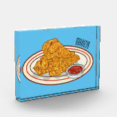 フライドチキンカートゥーンイラストレーション フォトブロック (左)