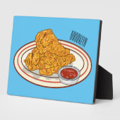 フライドチキンカートゥーンイラストレーション フォトプラーク (側面)