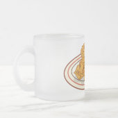 フライドチキンカートゥーンイラストレーション フロストグラスマグカップ (左)