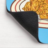 フライドチキンカートゥーンイラストレーション マウスパッド (コーナー)