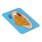 フライドチキンカートゥーンイラストレーション マグネット (右側)