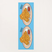 フライドチキンカートゥーンイラストレーション ヨガマット (裏面)