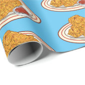 フライドチキンカートゥーンイラストレーション ラッピングペーパー (ロールコーナー)