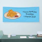 フライドチキンカートゥーンイラストレーション 横断幕 (トレードショー)