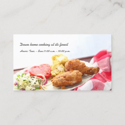 フライドチキンディナーとコピー宇宙 名刺 (裏面)