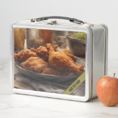 フライドチキンディナーとチキン メタルランチボックス (インサイチュ)