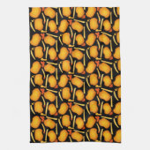 フライドチキンビトとポテトフライ キッチンタオル (縦)