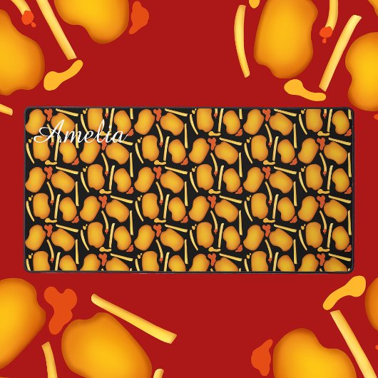 フライドチキンビトとポテトフライ デスクマット