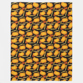 フライドチキンビトとポテトフライ フリースブランケット (正面)