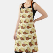 フライドチキンレッグとワッフルソウルサザンフード エプロン (インサイチュ)