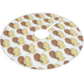 フライドチキンレッグとワッフルソウルサザンフード ブラッシュドポリエステルツリースカート (アングル)