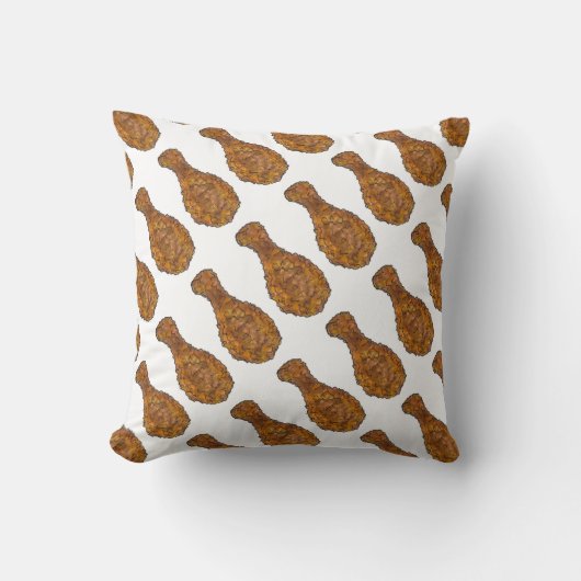 フライドチキンレッグのドラムスティックのソウルフードグルメ クッション (正面)