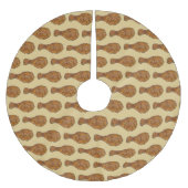 フライドチキンレッグのドラムスティックのソウルフードピクニック ブラッシュドポリエステルツリースカート (正面)