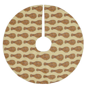 フライドチキンレッグのドラムスティックのソウルフードピクニック ブラッシュドポリエステルツリースカート