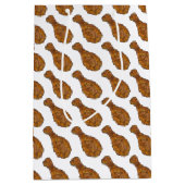 フライドチキンレッグのドラムスティックのソウルフード抱き枕 ミディアムペーパーバッグ (正面)