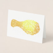 フライドチキンレッグのドラムスティックのソウルフード料理 箔カード (正面)