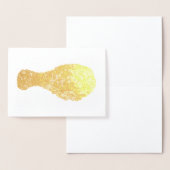 フライドチキンレッグのドラムスティックのソウルフード料理 箔カード (ディスプレー)