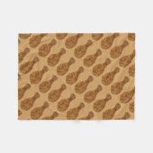 フライドチキンレッグのドラムスティック南ソウル食品 フリースブランケット (正面(横))