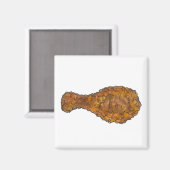 フライドチキンレッグのドラムスティック魂の食べ物グルメギフト マグネット (正面/裏面)