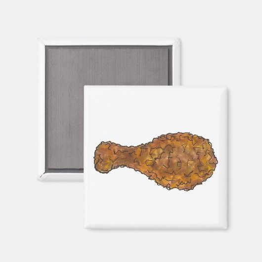 フライドチキンレッグのドラムスティック魂の食べ物グルメギフト マグネット (正面/裏面)