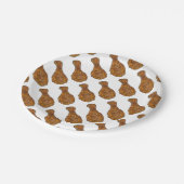 フライドチキンレッグドラムスティックソウルフードプレート ペーパープレート (アングル)