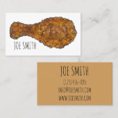 フライドチキンレッグドラムスティックソウル食品グルメシェフ 名刺 (正面/裏面)