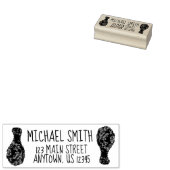 フライドチキンレッグドラムスティックファーストフードのアドレス ラバースタンプ (押印)