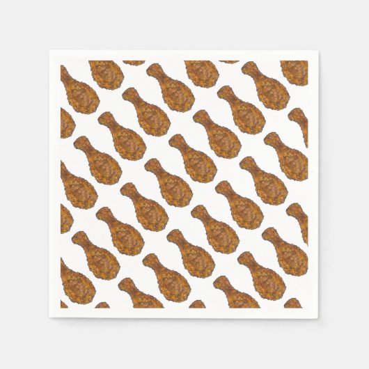 フライドチキンレッグドラムスティック調理店 スタンダードカクテルナプキン (正面)