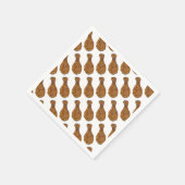 フライドチキンレッグドラムスティック調理店 スタンダードカクテルナプキン (角)