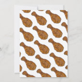 フライドチキンレッグピクニッククックアウトブロックパーティー 招待状 (裏面)