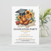 フライドチキン卒業パーティーお祝い 招待状 (スタンド正面)