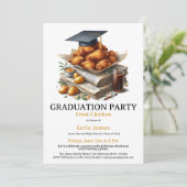 フライドチキン卒業パーティーのお祝い 招待状 (スタンド正面)