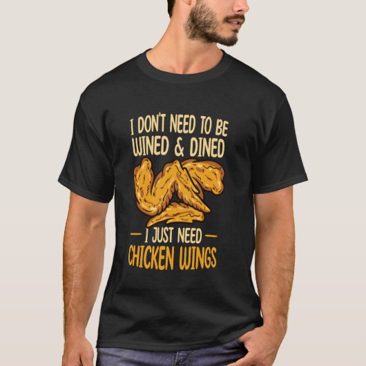 フライドチキン大好き！手羽元だけでいい Tシャツ (正面)