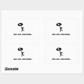 フライドチキン愛好家 長方形シール (シート)