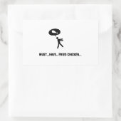 フライドチキン愛好家 長方形シール (バッグ)