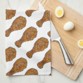 フライドチキン脚ドラムスティック魂フードグルメタオル キッチンタオル (四つ折り)