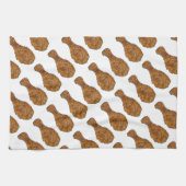 フライドチキン脚ドラムスティック魂フードグルメタオル キッチンタオル (横)