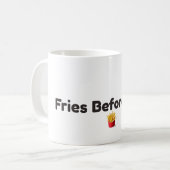 フライドポテトが彼氏より大事 Funny コーヒーマグ コーヒーマグカップ (正面左)
