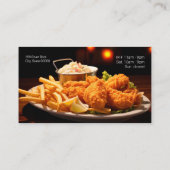 フライドポテトとチャウダーと魚のフライのディナー 名刺 (裏面)