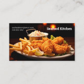 フライドポテトとチャウダーと魚のフライのディナー 名刺 (正面)