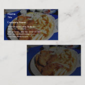 フライドポテトのエビのクラブケーキの魚の酒石 名刺 (正面/裏面)